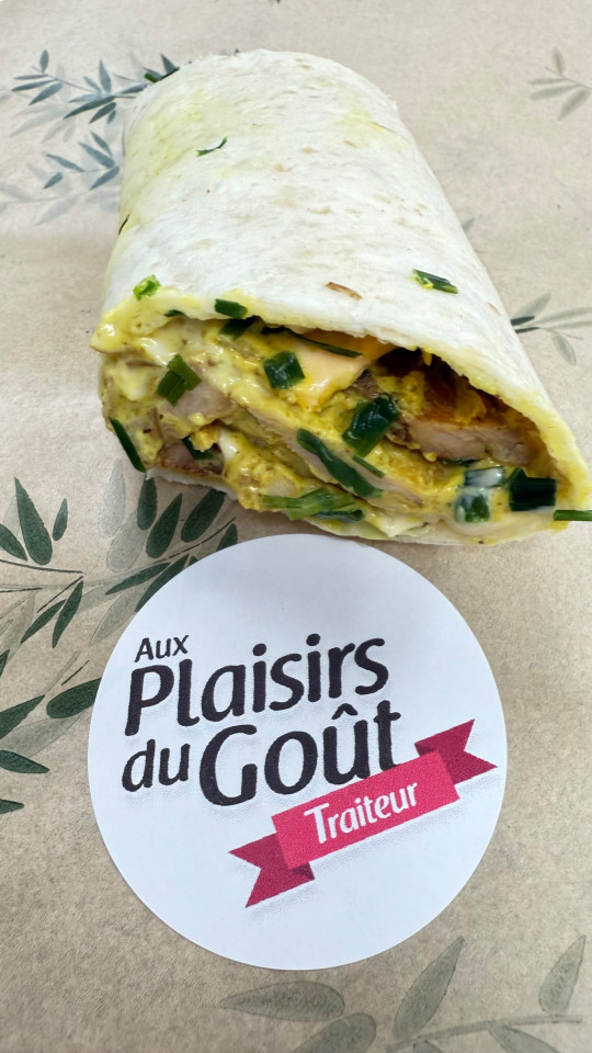 Roulé au poulet curry