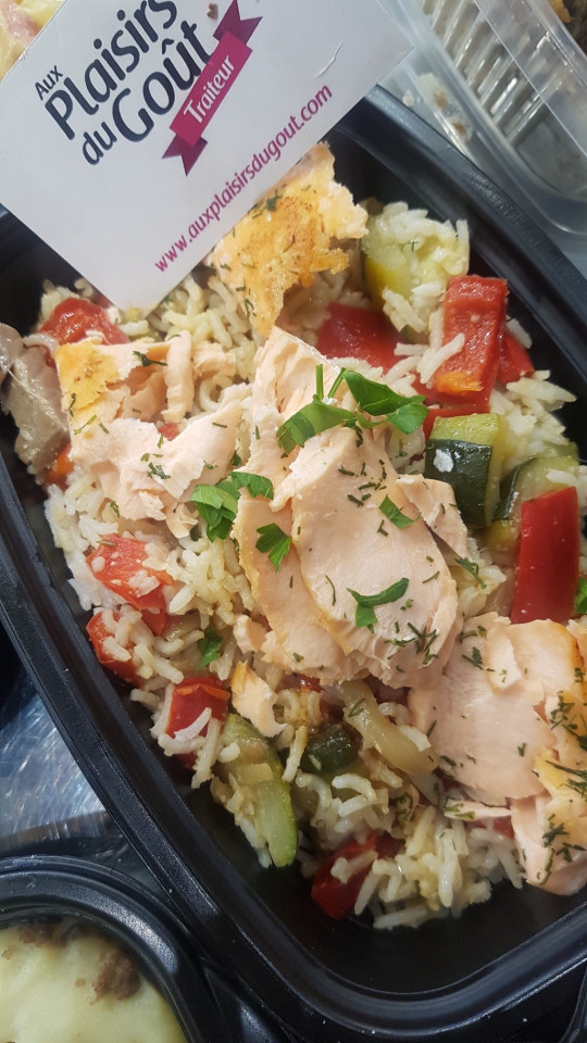 Riz aux Légumes, Saumon